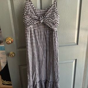 Ripe Black and White Tie Front Nursing/Maternity Dress